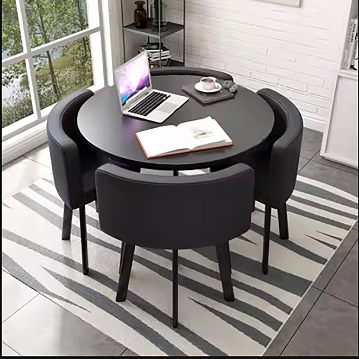 Table et Chaise Encastrables Petit Bureau Salle de Réceptiontable Basse et Chaise Ensemble Table de Réception et Chaise Table de Négociation Vente Boutiques Réunions Petites Tables Rondes