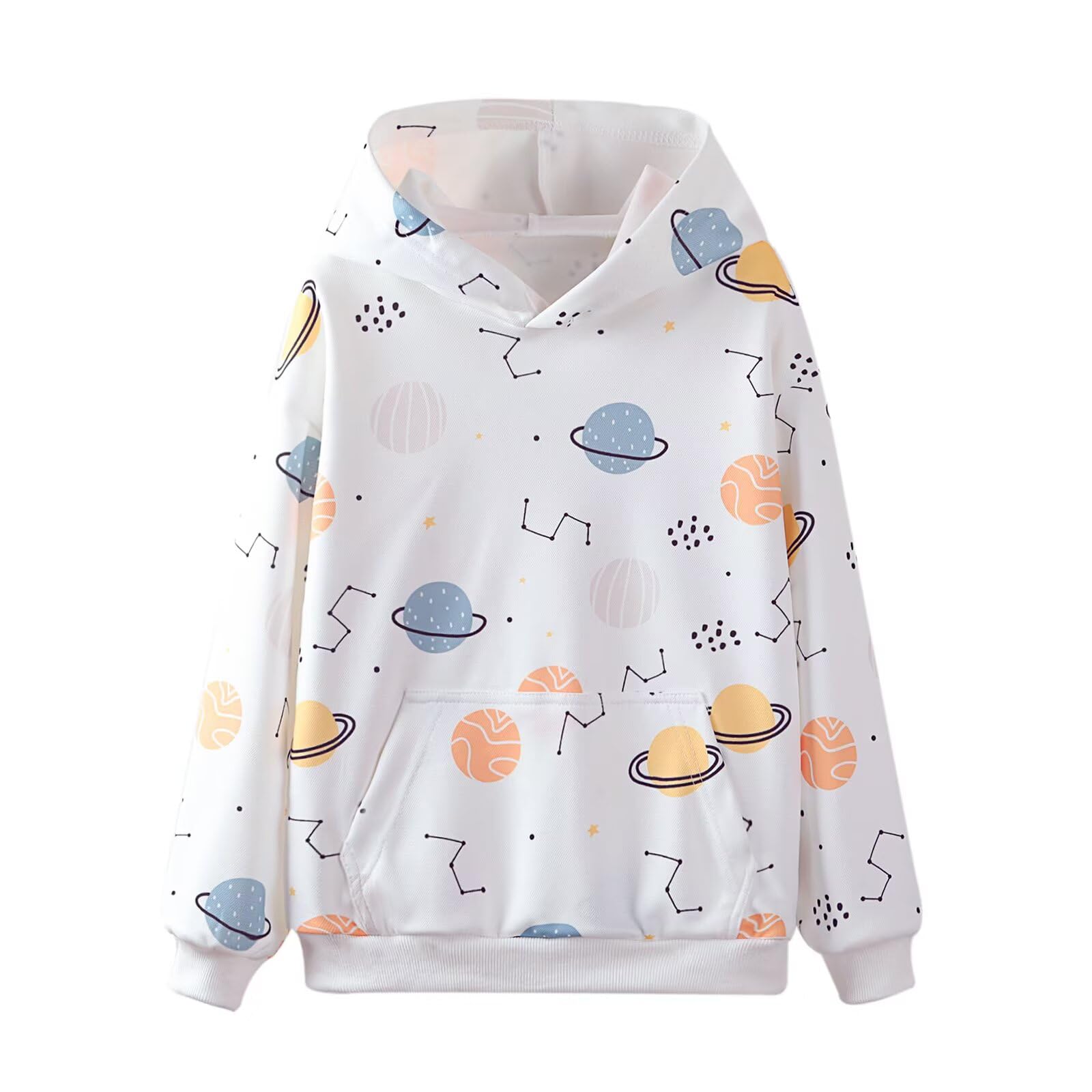 WELAKEN Girls and Toddlers' Pullover Printed Hoodie Sweatshirt with Kangaroo Pocket