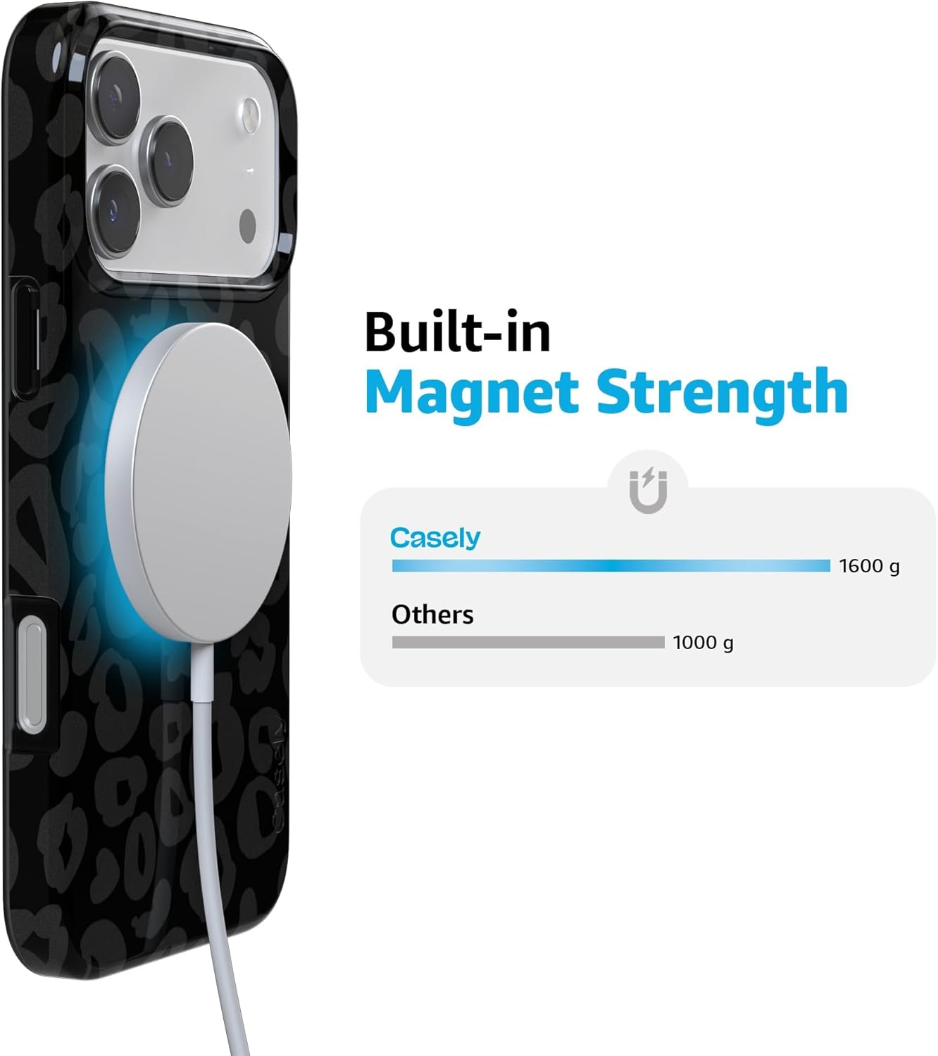 Casely iPhone 17 Pro Max Case | Into The Wild | Black Leopard | Compatible with MagSafe | Classic Ultra Slim Design - Image 5