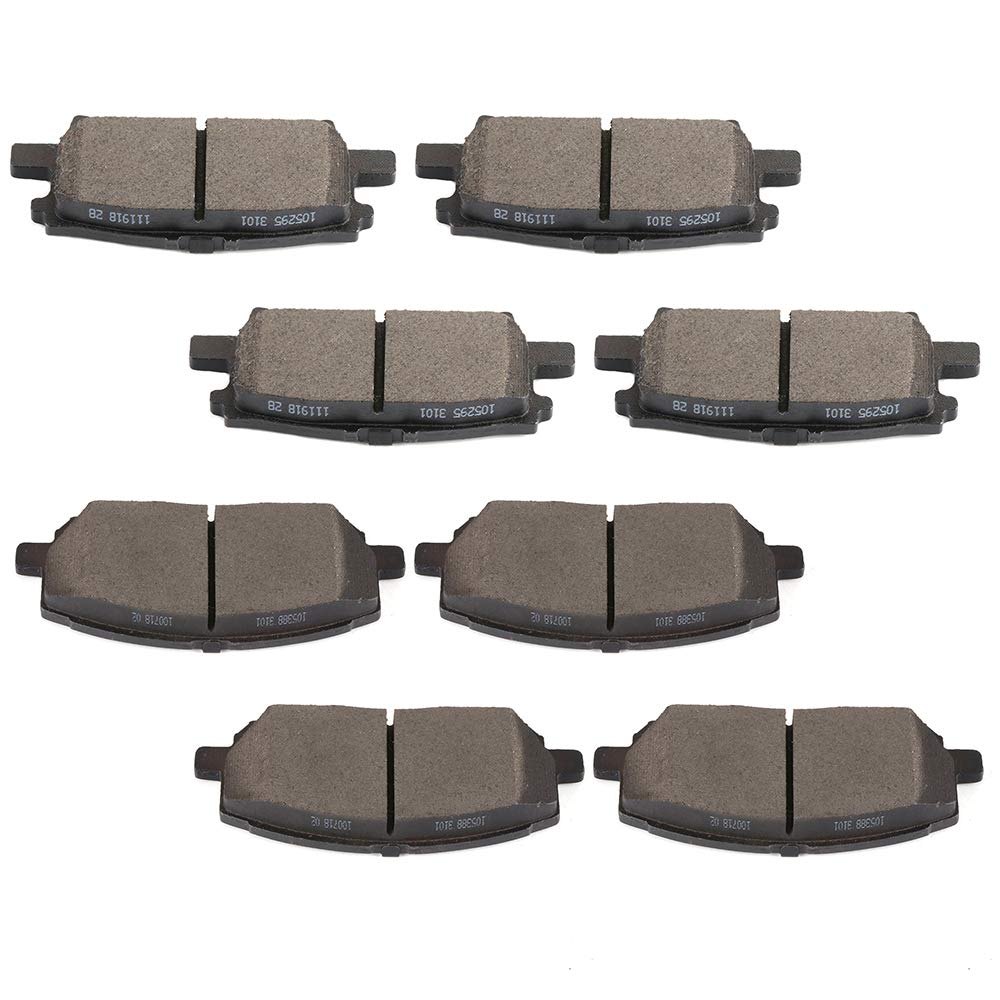 cciyu D884 D996 Front &amp; Rear Professional Ceramic Brake Pads Set fit For 2004-2007 For Toyota For Highlander