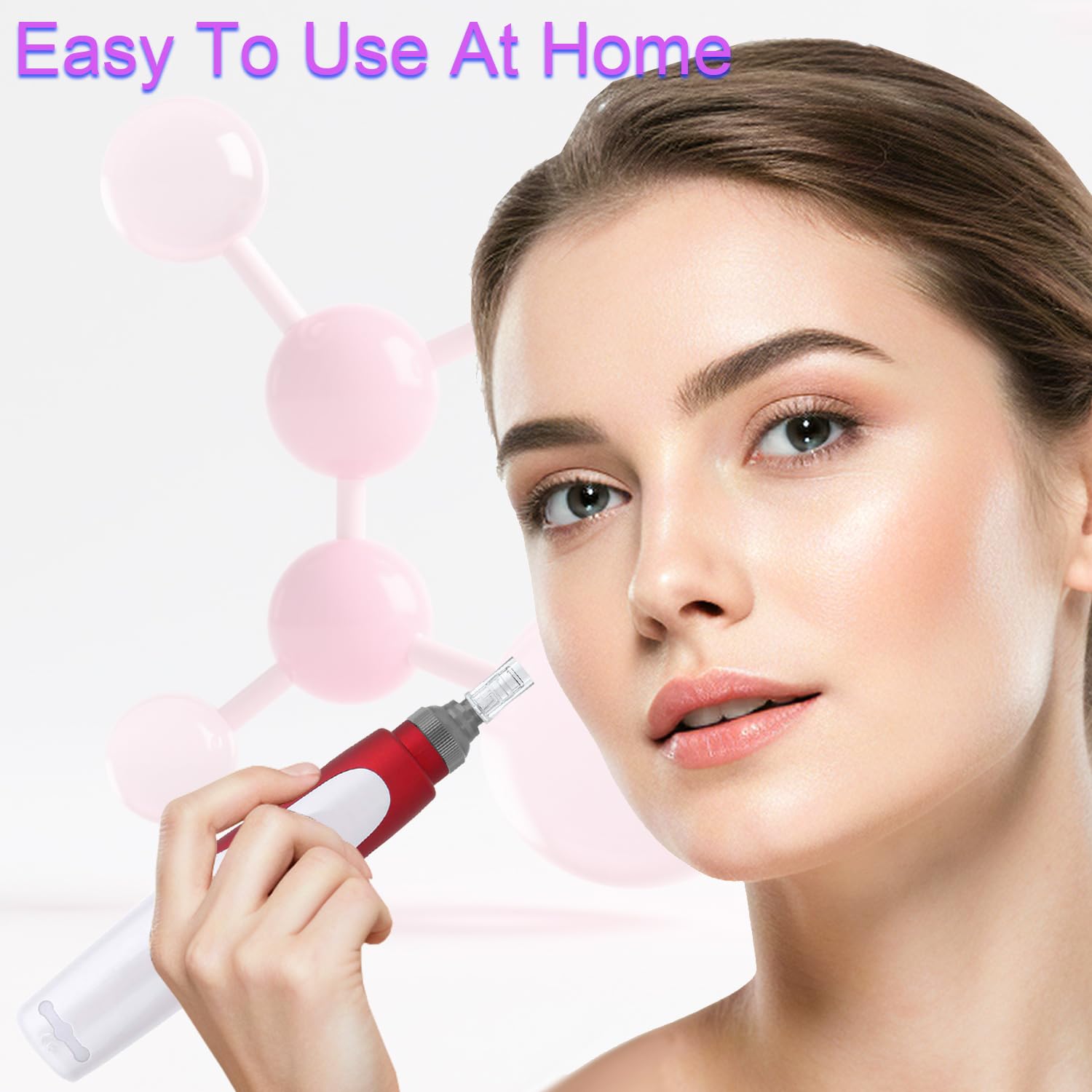 Microneedling Pen with 0.25mm Needles,Derma Roller Pen Kit,Microneedle Beauty Tool for Men Women Personal Use At Home