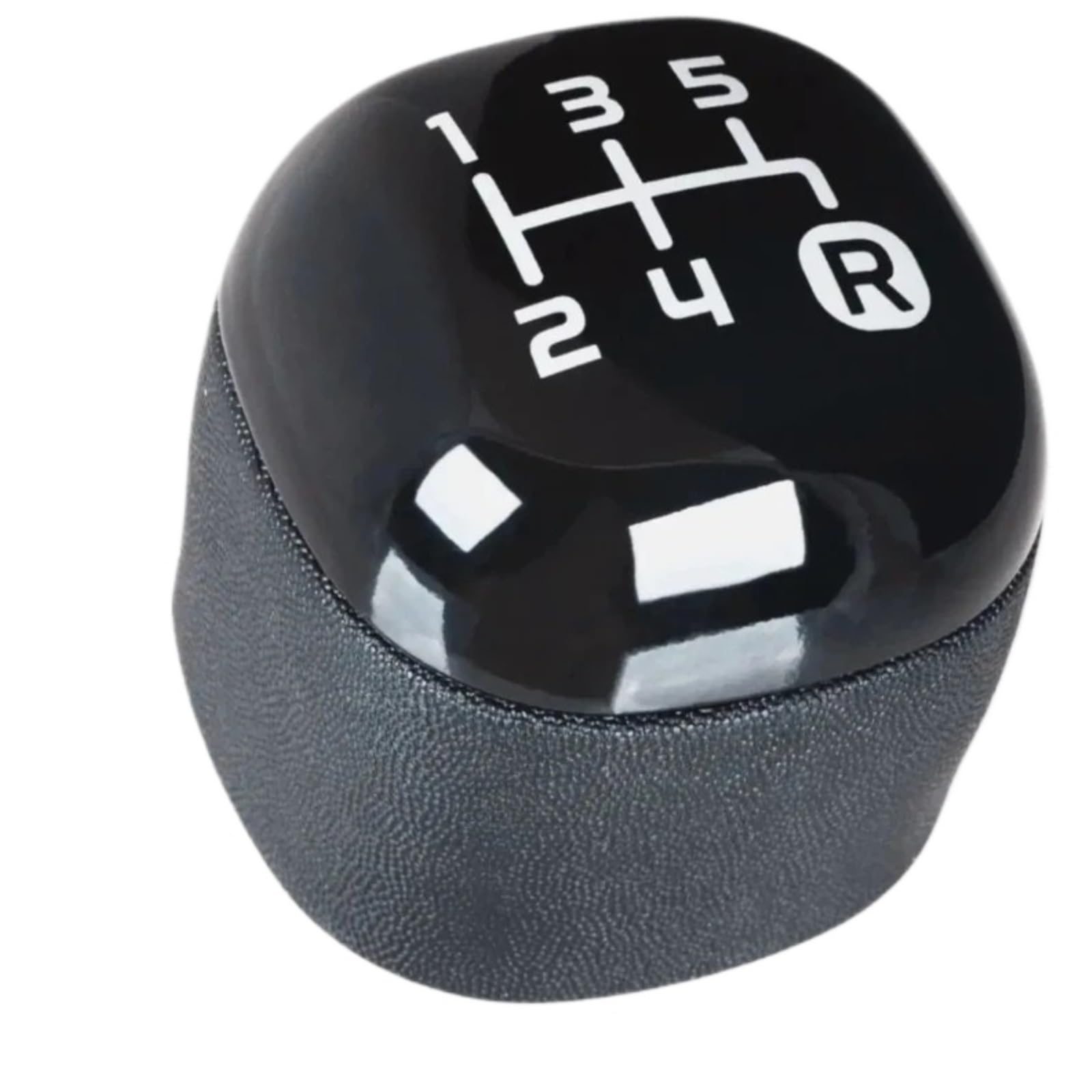 EHWLFVX Car Gear Shift for Fiat for Panda 2012-2020 Manual 5-Speed Parts Leather Shifts Lever Knob Gear Shift 46315999 48YT7180(Gear Shift knob)
