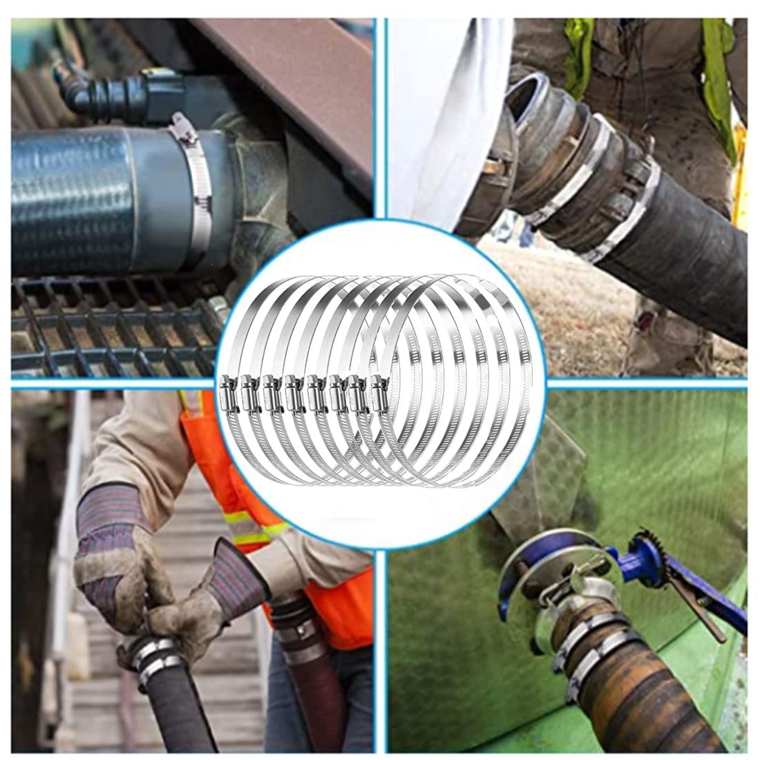 SALUTUYA Colliers De Serrage Tuyau D'eau à Double Fil Collier De