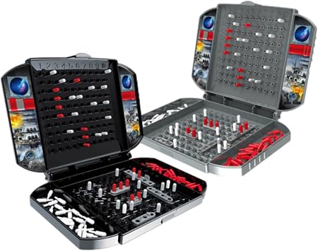 Modern Battleship Table Top Game, 2 Player Marine Battle Board Game, Brain Training Strategy Game, Nautical Ship Board Game, Creative Sea Battle Strategy Game, Small Strategy Board Game for Kids, Ship Battle Strategy Game, Perfect Gift for Boys and Girls
