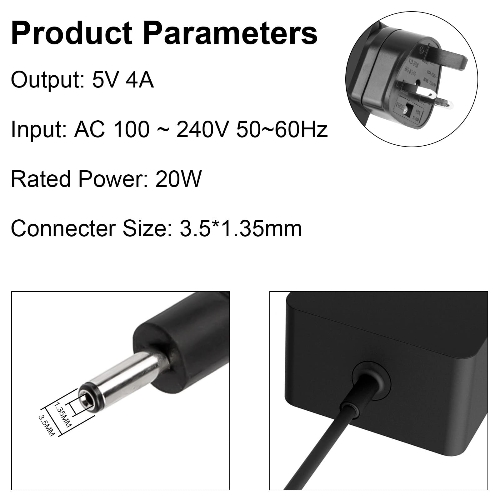 AC Power Adapter Charger 5V 4A 20W For Lenovo IdeaPad 100S-11IBY Model AC Power Adapter Charger 5V 4A 20W For Lenovo IdeaPad 100S-11IBY Model