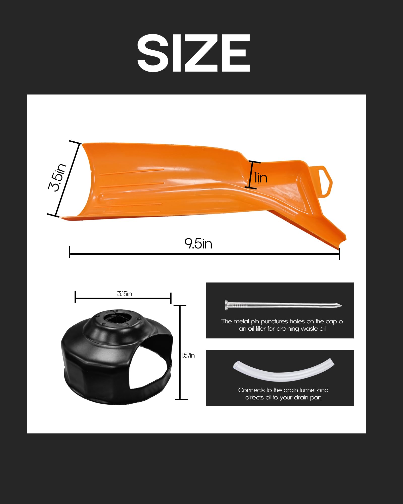 Kit de 6 outils de vidange huile pour Harley, entonnoir à huile primaire et entonnoir de filtre anti-goutte