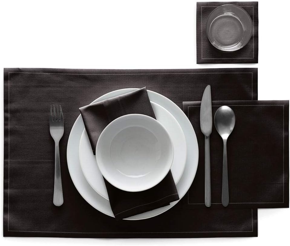 MY DRAP Cocktail Napkins, Reusable Cotton Napkins on a Roll 4.5 x 4.5 IN (100 Napkins, Black)