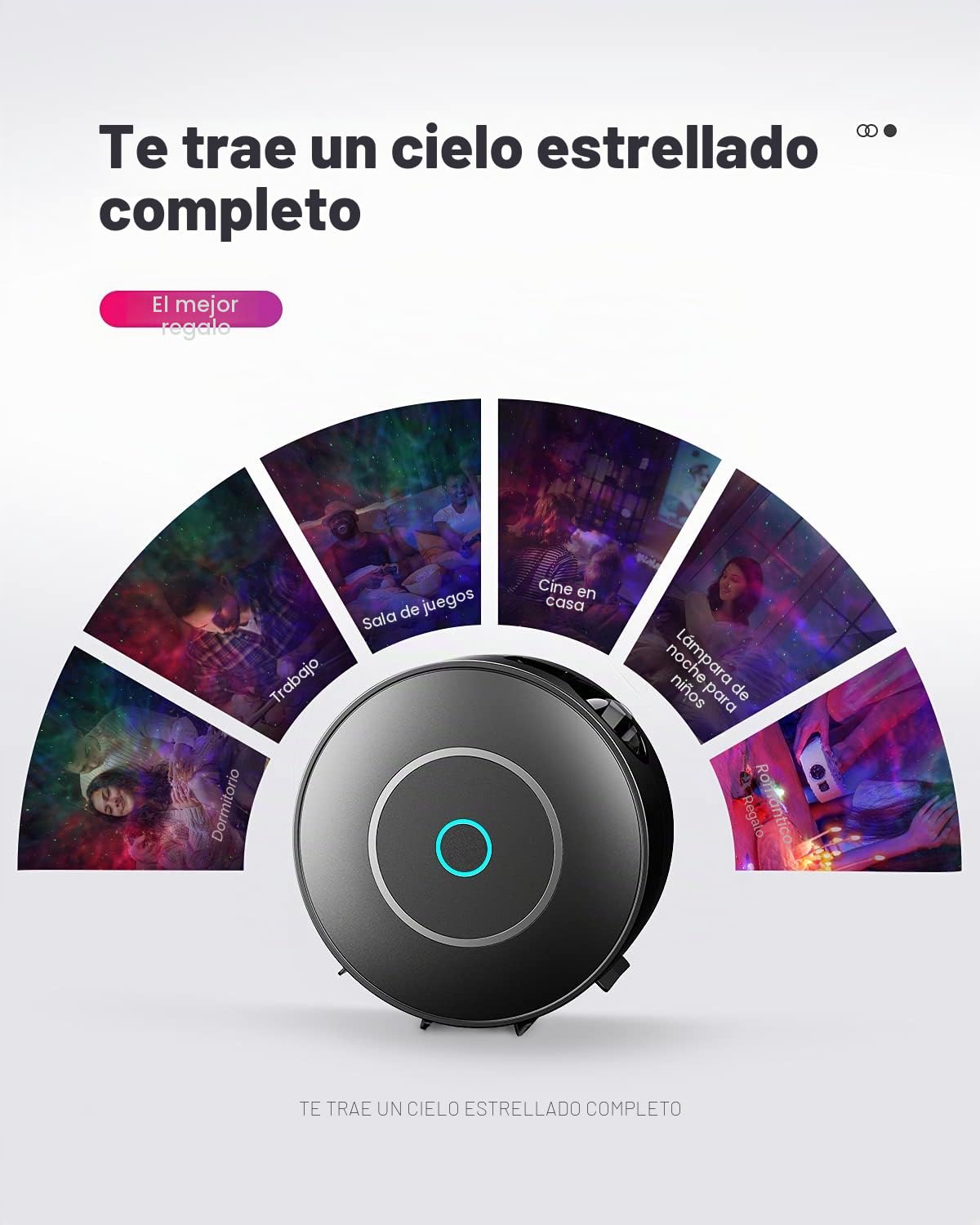 SUPPOU Proyector LED Alexa cielo estrellado, Smart Nightlight 3D Galaxy Proyector estrellado Lámpara para niños adultos con regulador RG/control de voz/conexión WiFi/compatible con Alexa Google