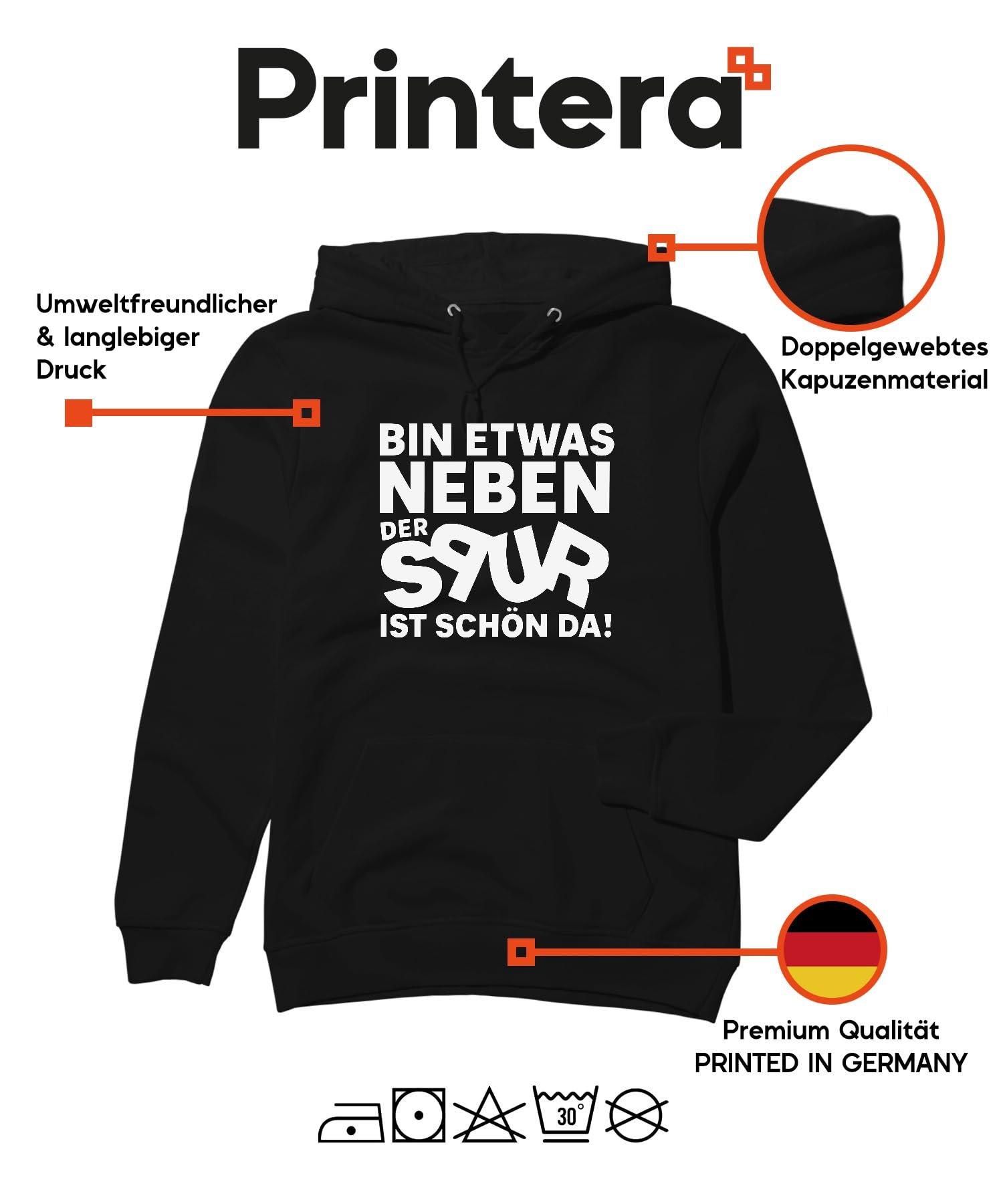 Bin etwas neben der Spur ist schön da lustig sarcástico Party Unisex Hoodie Hoodie