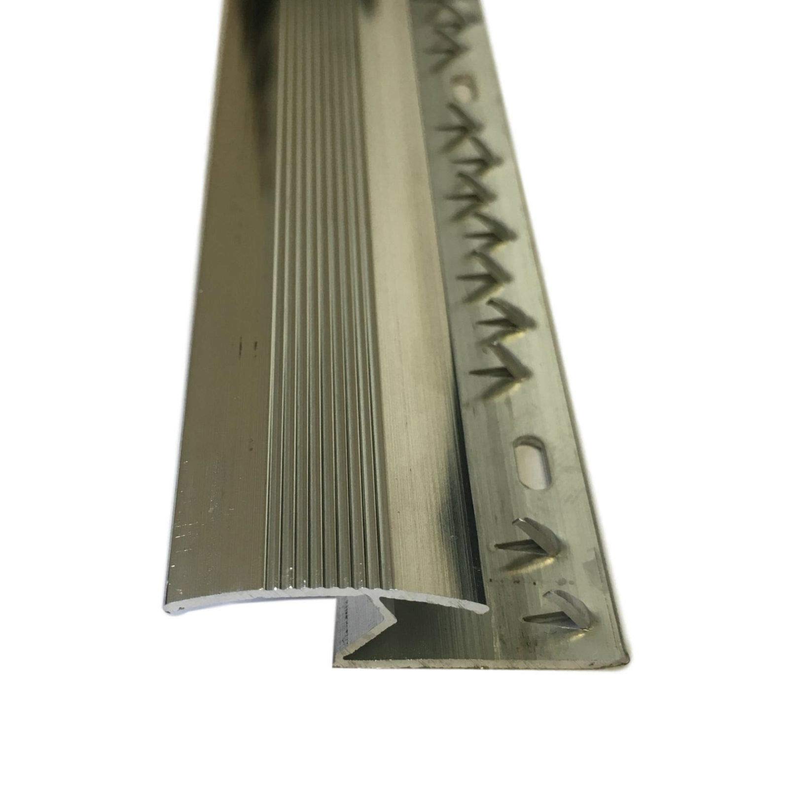 Flooring Direct Silver Metal Z Edge Door Bar Trim Carpet To Laminate (900Mm, )