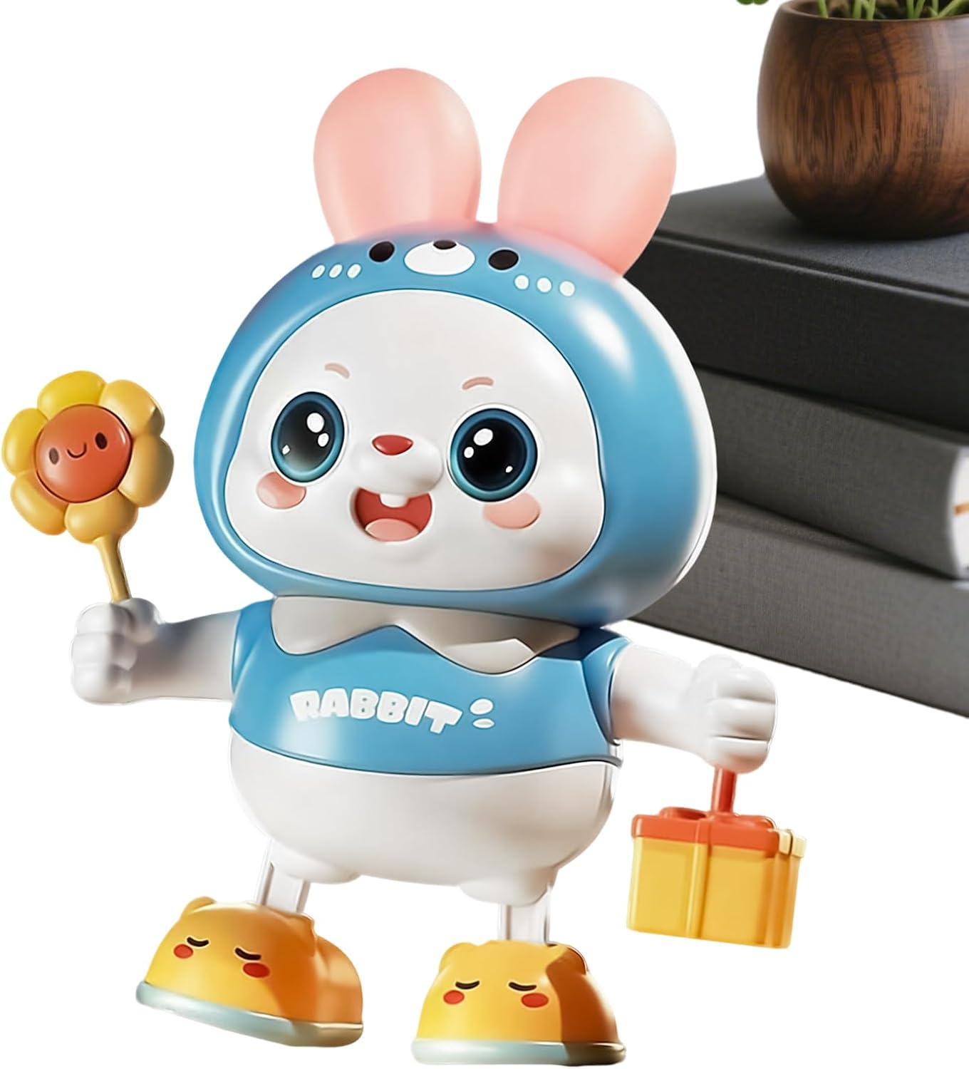 Genérico Robot Rabbit – Singing and Dancing Pet with 48 Songs – Interactive Electric Rabbit Toy, for Training for Headlifting, Boys and Girls, Bedside Table,