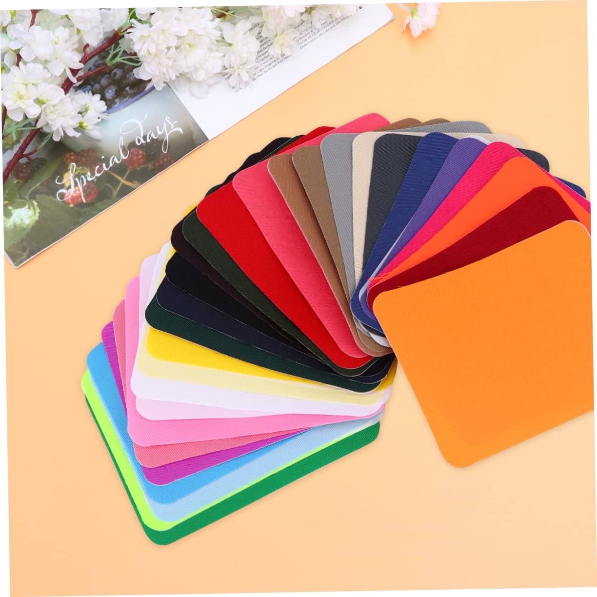 Uonlytech 3 Sets Farbflicken Flicken Stoff Die Für Kleidung Denim Canvas Bügel Denim Reparatur Für Jeansinnenseite Selbststoff