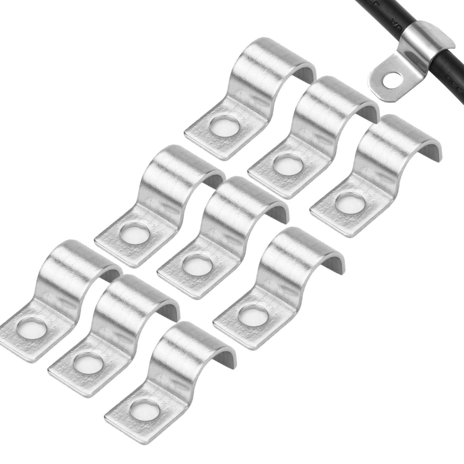 Fixation Grillage Rigide Mur Cavalier Cable Electrique 10mm Acier Inoxydable 304 U Tube Pince 50Pcs