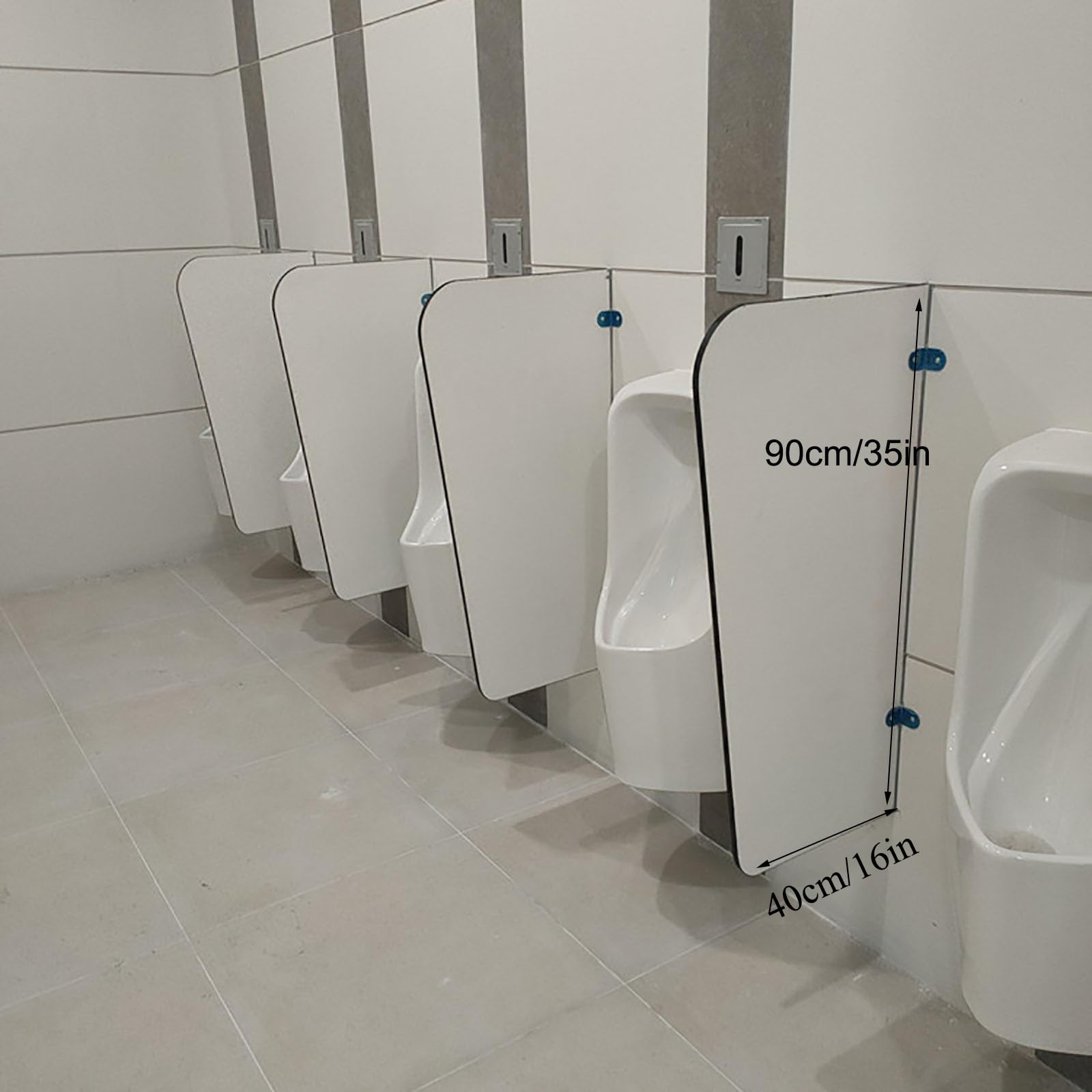SnamicE Cloison d'urinoir, cloison de Toilette pour écran d'urinoir, déflecteur d'urinoir Mural, pour écoles/Jardins d'enfants/centres commerciaux/lieux publics (Taille : 90x40cmx1pcs) (90x40cmx4pcs