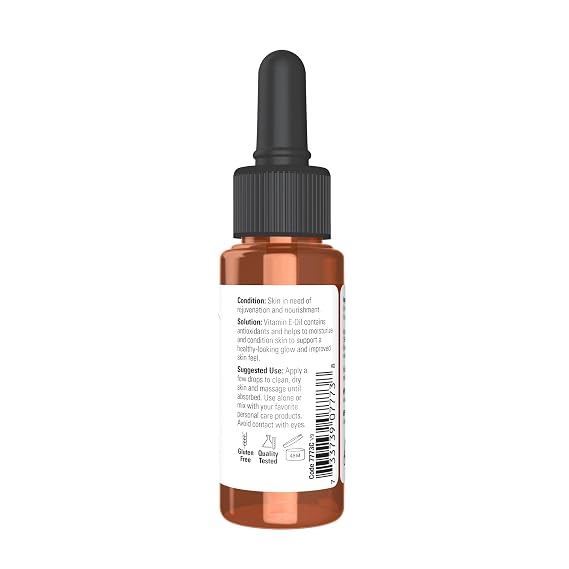 NOW Foods Solutions, E-Oil 23,000 IU, Natural Skin Rejuvenation, Skin Moisturizer, 1-Ounce