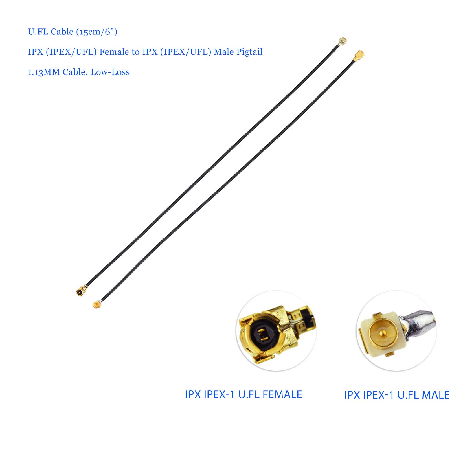 Cavo Coassiale U.FL IPX A SMA Fohevers - 15cm Per Antenne WiFi Router Schede Wireless