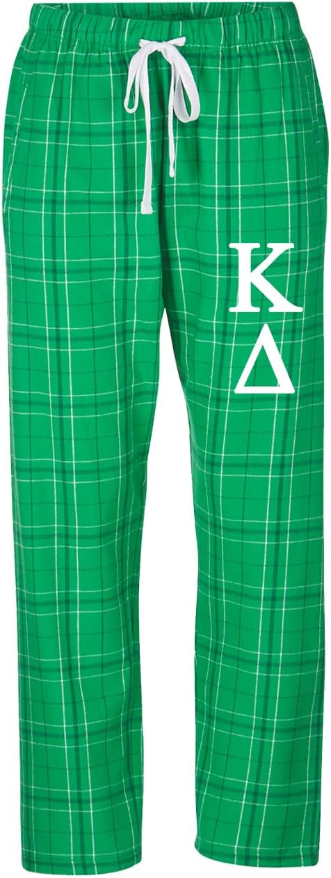 Kappa Delta Flannel Pajama Pants - Kay Dee Sorority Pjs Sleepwear - Unisex Sizing