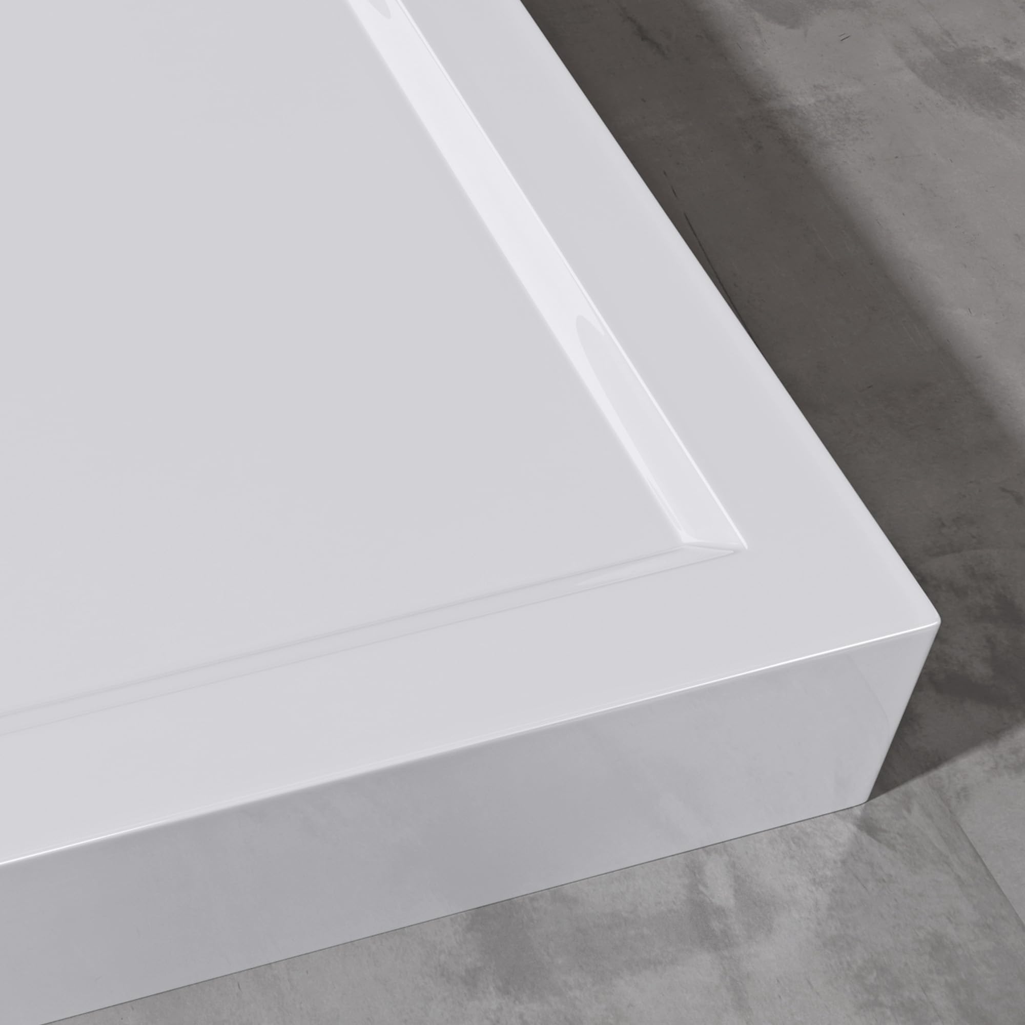 doporro Piatto Doccia 80x80x14cm in Acrilico Faro1W, Forma: Quadrato, Bianco
