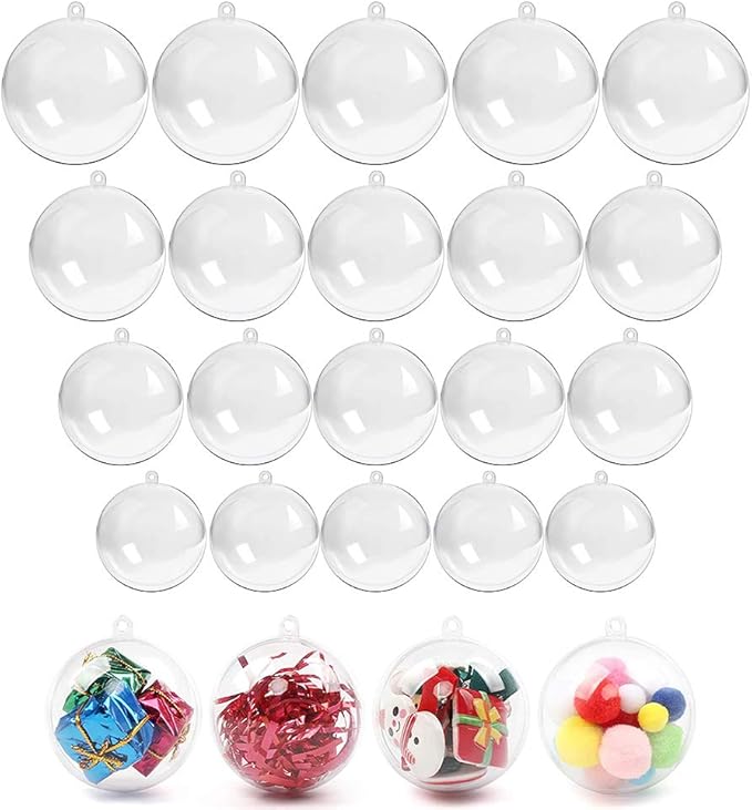 100 Stück Transparente Plastikkugeln Zum Befüllen - 60x2,8cm & 40x3,5cm Für DIY Dekoration