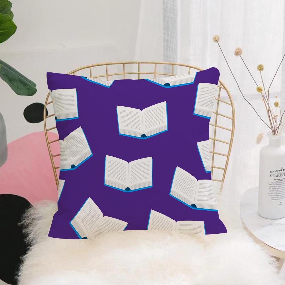 Hyosxw Seamless Background Pattern Flat Design Conc - A6 Cushion Cover,Throw Pillow Case Home Decorative For Living Room Bedroom Sofa Chair 18X18 Inch,Seamless Background Pattern Flat Design Concept Books. Vector Illustrate.,Pillowcase 45X45cm