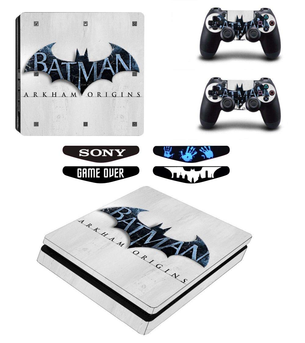 Elton Batman Font Arkham Origins 3M Skin Sticker Cover for PS4 Slim Console and Controllers Full Set Console Decal Stickers for Front & Back 4 Led bar Decal +2 Controller (B08WL73B61) Amazon Price History, Amazon Price Tracker