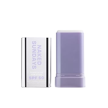 Naked Sundays Clear Glow Sun Stick SPF 50 Invisible Clear Sunscreen Stick for Face & Body No White Cast, Fragrance-Free, Broad Spectrum Dry Oil Formula, Travel-Friendly, 19g