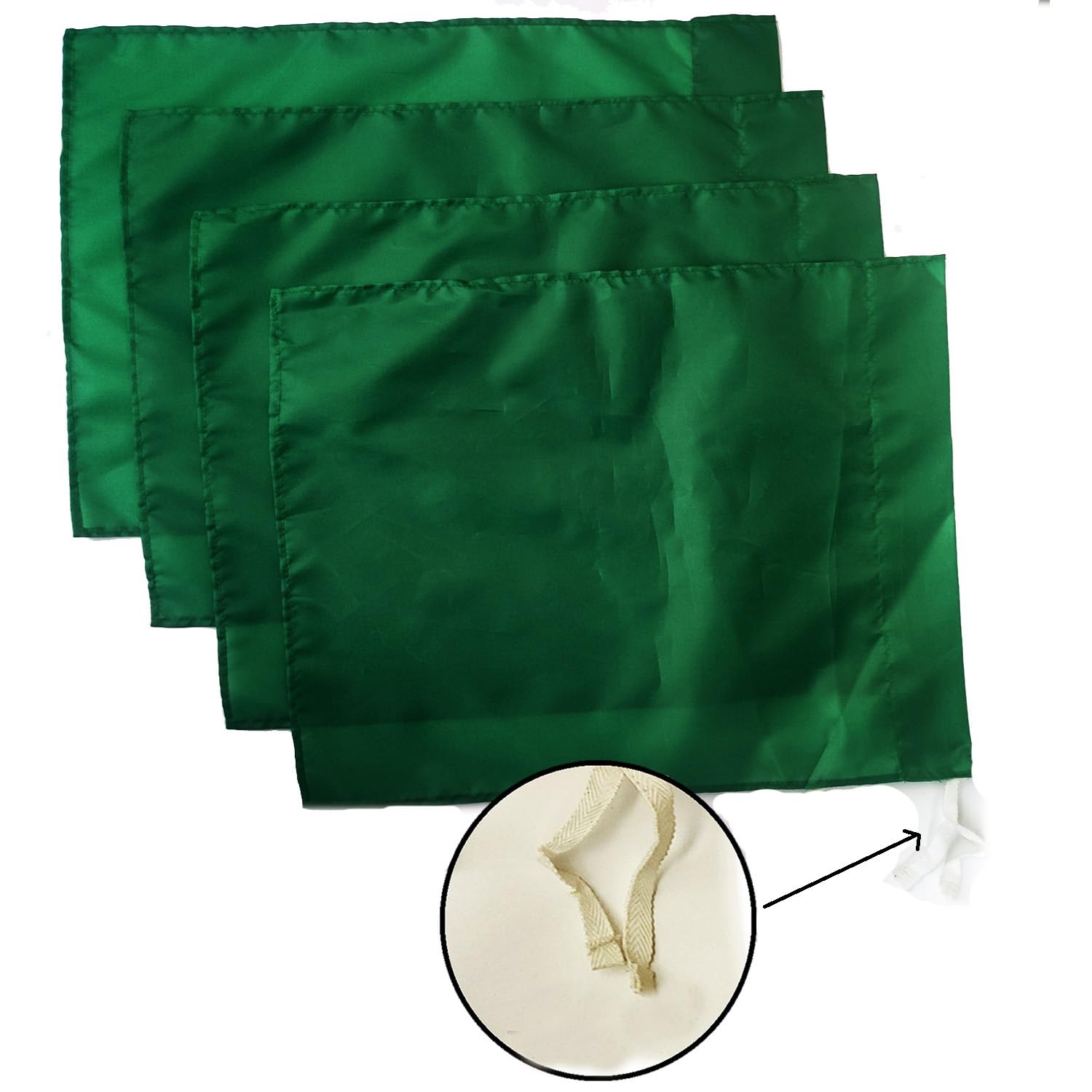 22Yards Pro Training Corner Flags - Pack of 4, Corner Flags with Thread - GREEN