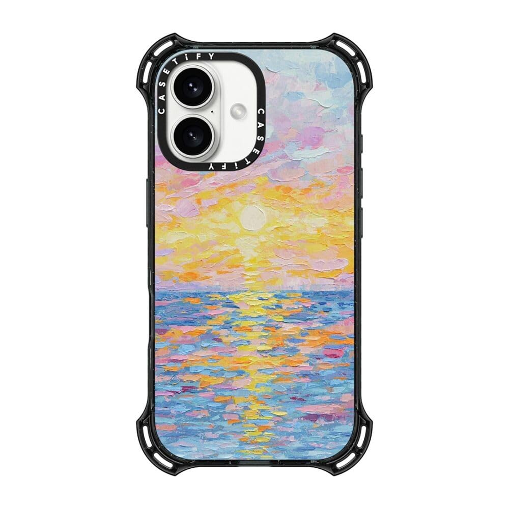 CASETiFY Bounce IPhone 16 Pro Max Case [Shockproof / 21.3ft. 6X Military Grade Drop Protection/Compatible With Magsafe] - Cheetah Paradise Pink - Clear Black - View #7