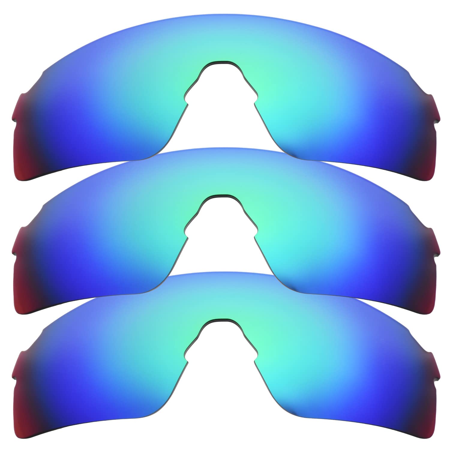 3 kompatible Ersatzklingen für Oakleys EVZero, grün polarisiert, grün, Einheitsgröße