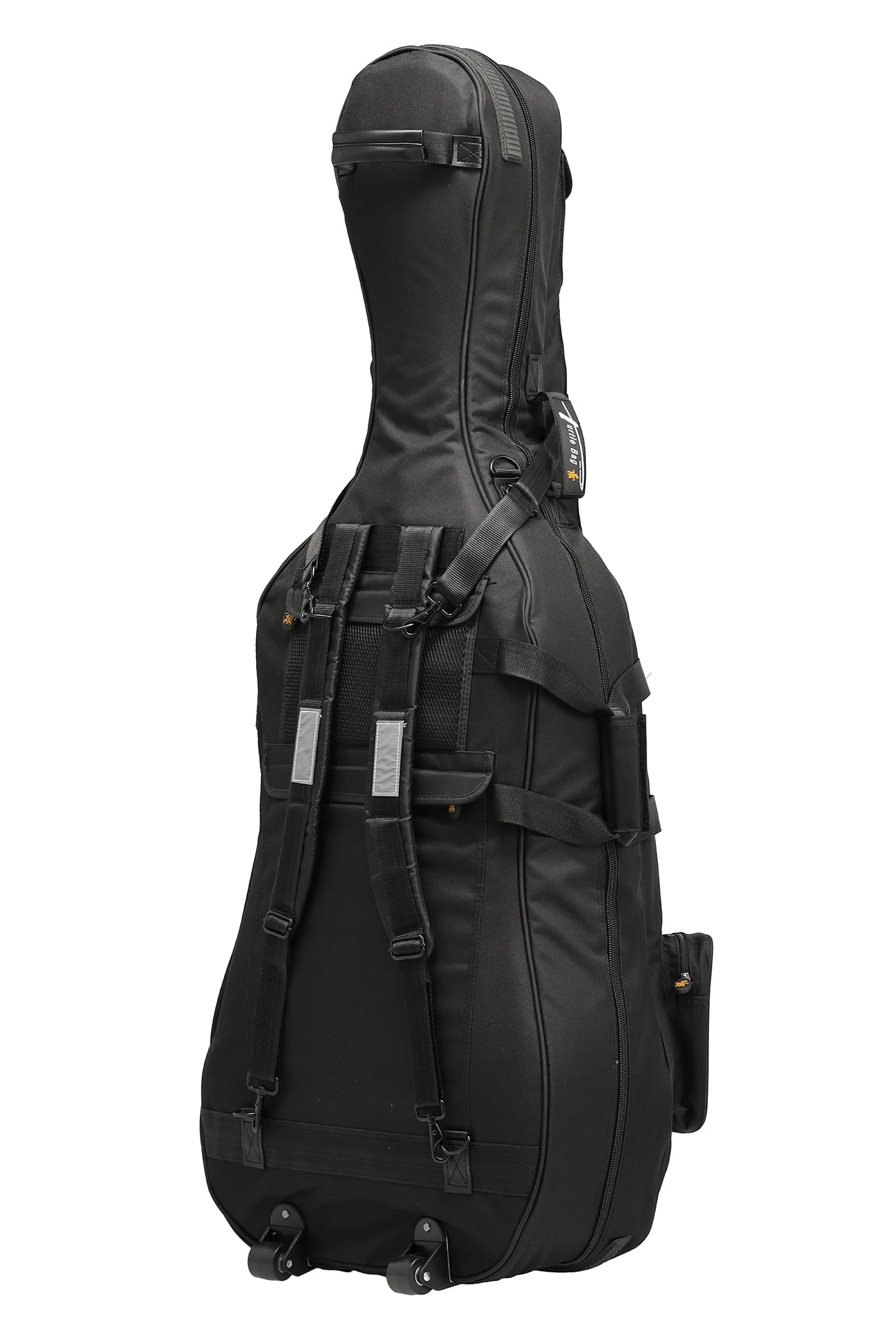 GEWA Pure 3/4 Cello Gig Bag Classic CS01 (acolchado interior de tricot de 25 mm, ruedas, tejido exterior impermeable, firmemente cosido, juego de mochilas acolchadas, peso: 3,6 kg), negro