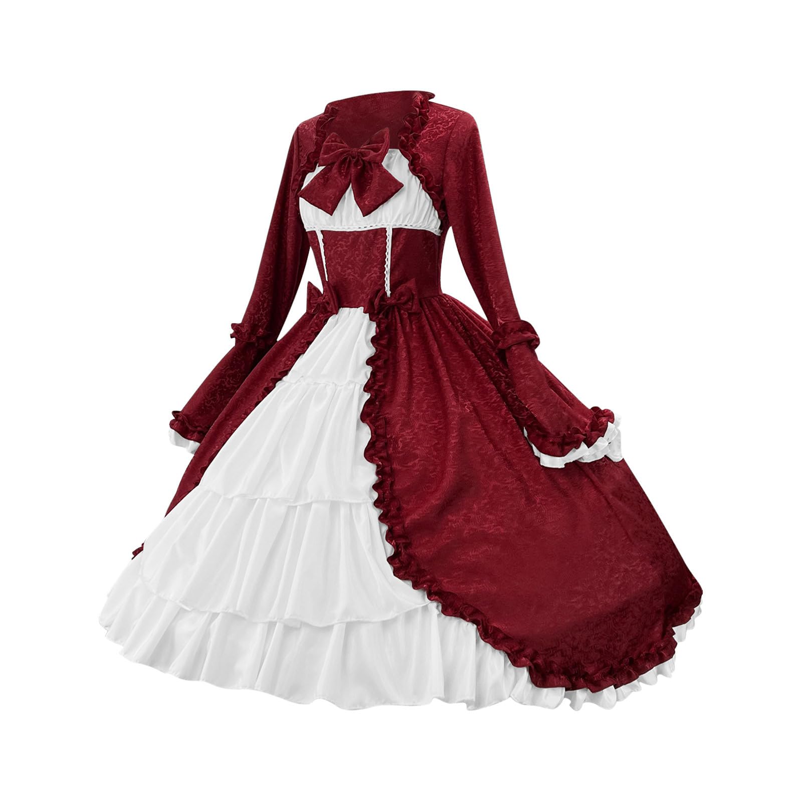 Renaissance Kleid Damen Mittelalter Gothic Kostüm Cosplay Corsagenkleid | Swing Steampunk Kleider, Viktorianisches Kleid, Trompetenärmel Outfit,Korsett Dress,Karneval Halloween Maxikleid