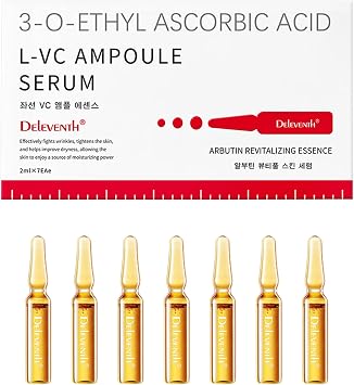 Korean Brand Vitamin C Ampoule Serum 2ml   7EAe / with Niacinamide Vitamin B3 & Pro-Xilane, Anti-Aging, Brighten, Hydrate, and Smooth Skin, Creates a Radiant, Youthful Complexion
