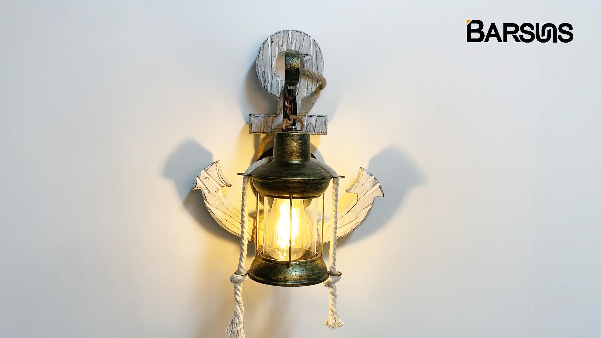 Anchor Pirate Nautical Wall Sconce Plug in or Hardwire, Indoor