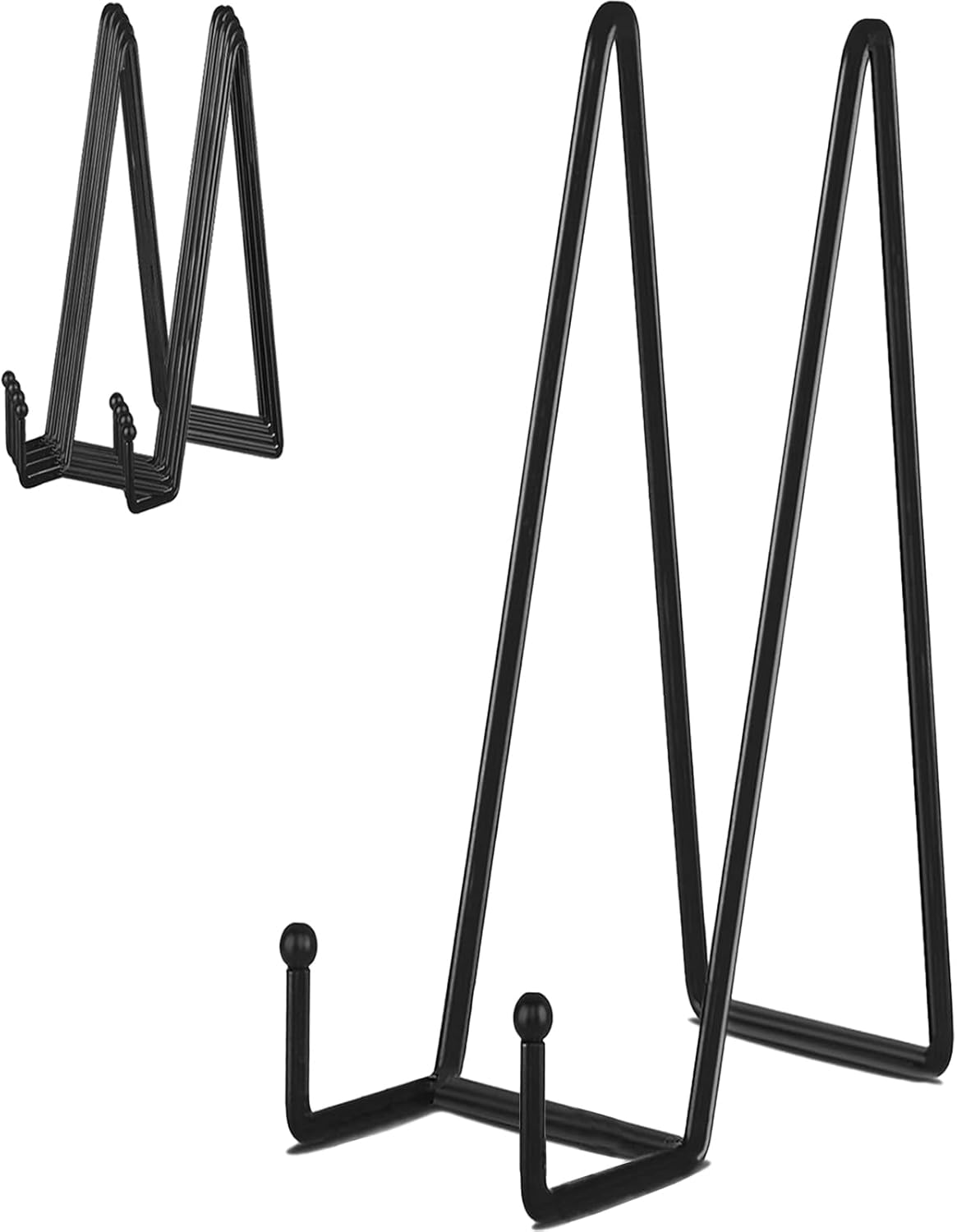 IBosins 5 Pack 12 Inch Plate Holder Display Stands, Large Metal Black Frame Stand for Picture, Book, Photo Easel, Creation, Collectibles