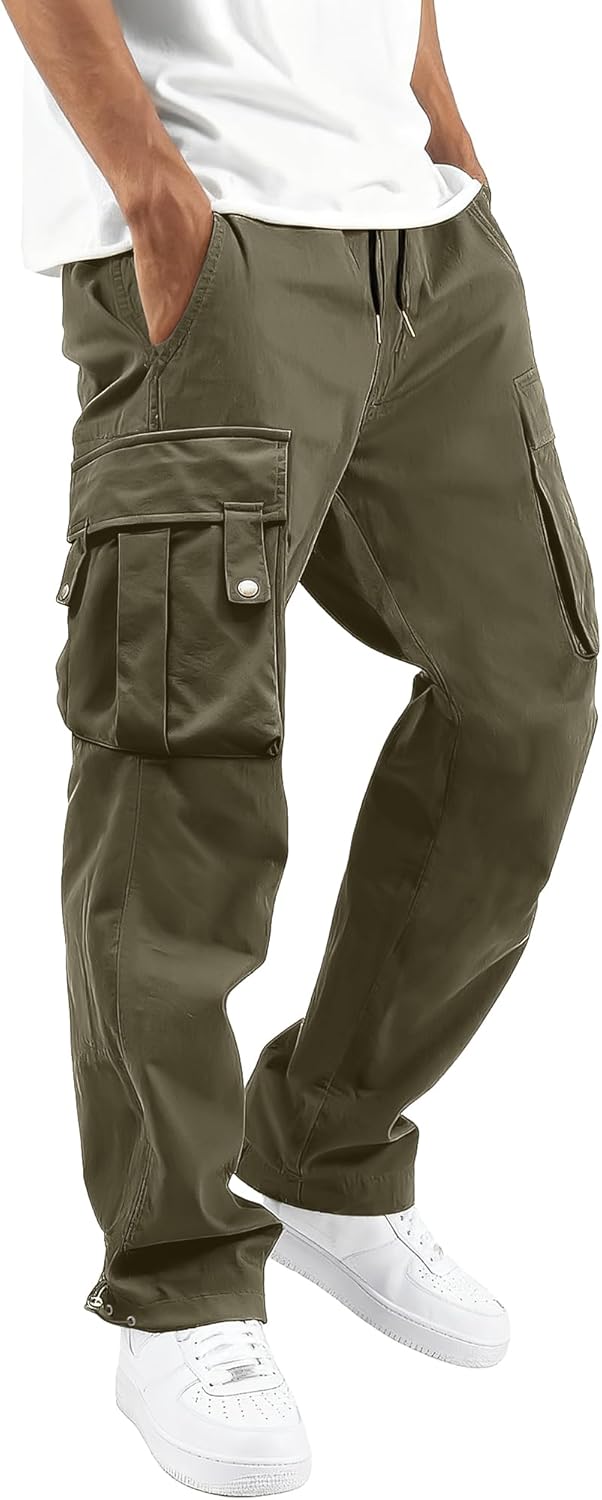 HOTake Men's Relaxed Fit Stretch Cargo Pants