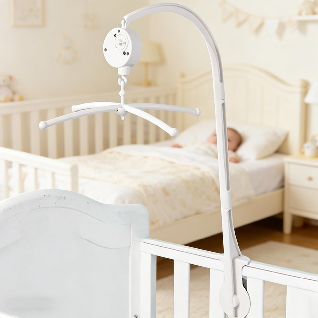 1 juego Soporte Musical para Móvil de Cuna de Soporte con Campanas Musicales y Juguetes Colgantes para Bebés para Decorar y la Atención Recién Nacidos