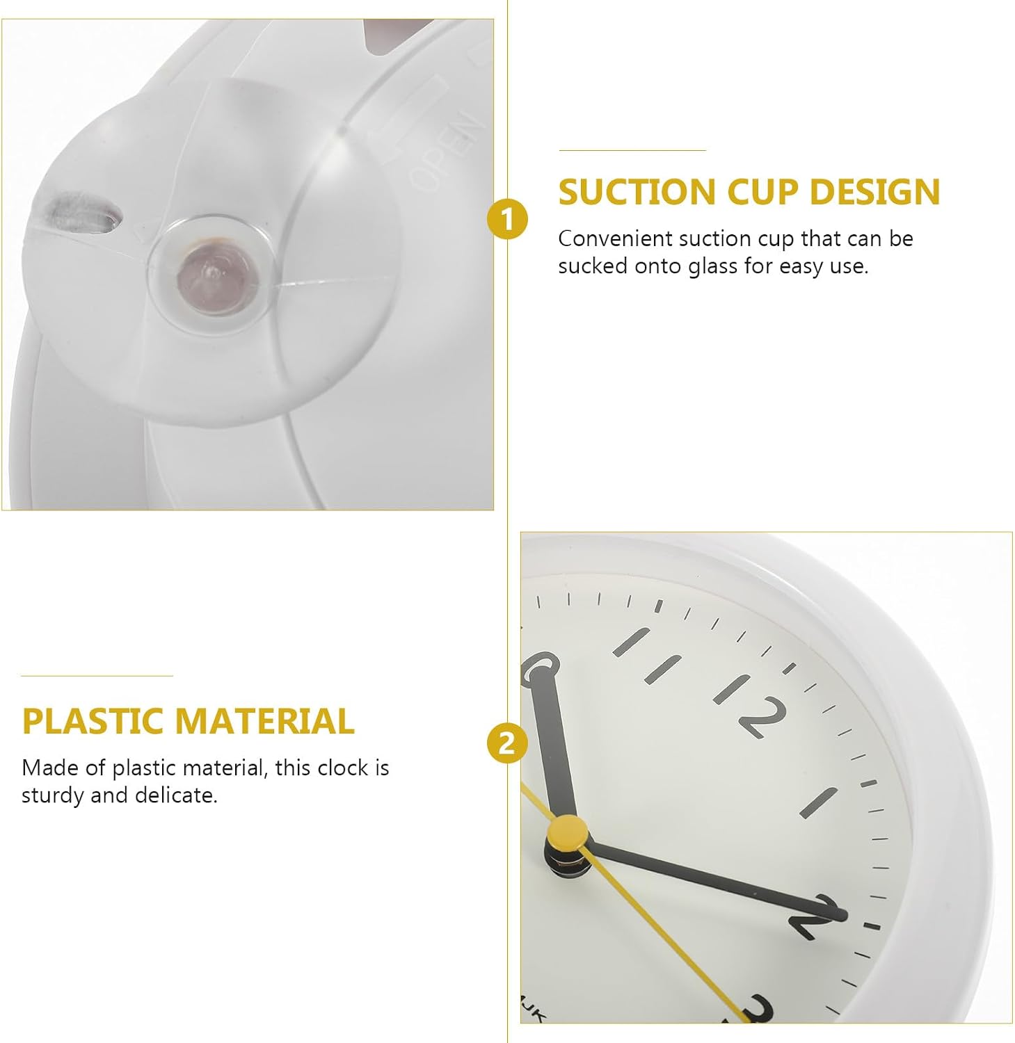 Xmas Desktop Alarm Clock, Creative round Silent Table Clock for Office image 3