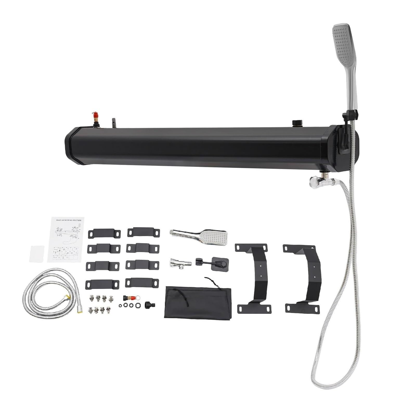 Doccia Solare Portatile da Campeggio, Doccia Esterna da 18 Litri, Ideale per Escursioni e Campeggio, Design Resistente con Montaggio sul Portapacchi per Un Facile (4.76Gal)