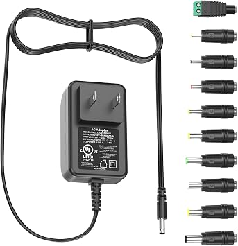 25.2V 0.5A Power Cord Charger with 10 DC Jacks PERFEIDY UL Listed Adapter | 25.2V 0.5A DC in Adapter 25.2Volt 0.5A 0.4A 0.3A 0.2A 0.1A 500mA 400mA 300mA 200mA 100mA Power Supply