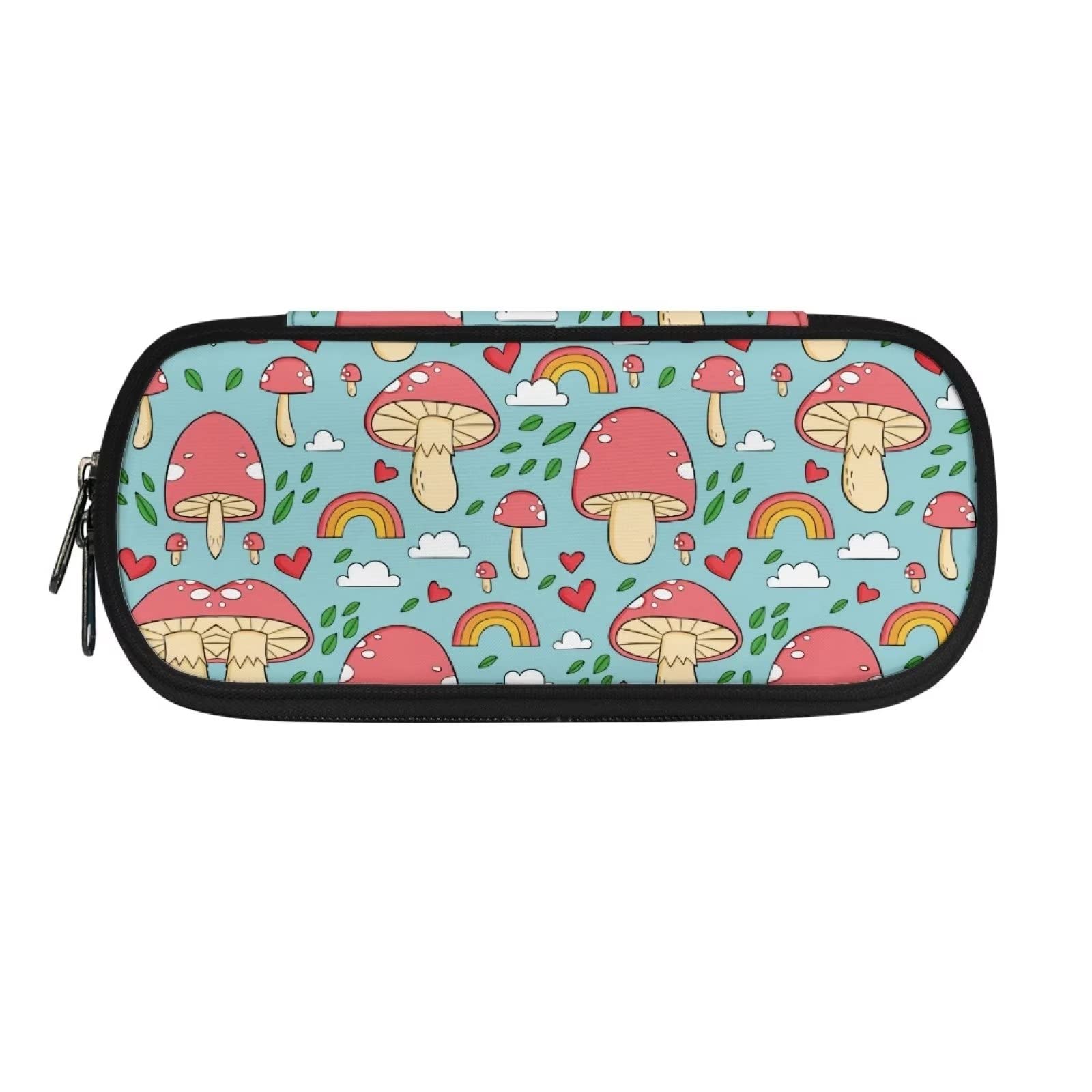 Showudesigns Cute Mushroom Pencil Case for Girls Boys Pencil Bags Lightweight Cosmetic Bag for School,Travel,Office Stationery Storage Case Rainbow — image 1