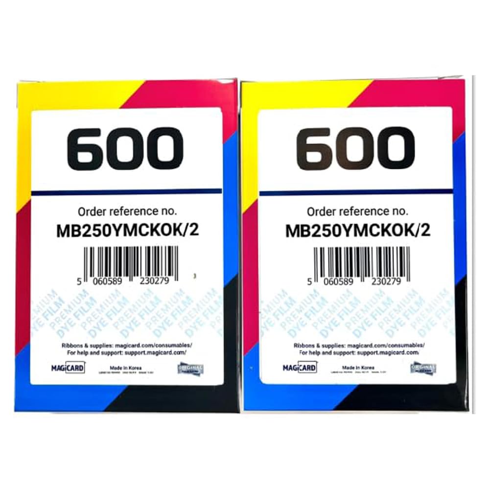 Magicard MB250YMCKOK/2 Color Printer Ribbon for Magicard 600 | 2-Pack