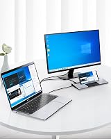 LENTION USB C Hub 4K HDMI, DisplayPort, VGA, 100W PD, Ethernet, Kártyaolvasó - MacBook Pro, Air, iPad Pro, Surface Laptopokhoz (Szürke) 6
