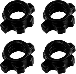 VOSAREA 4 Pcs Dumbbell Bar Nut Barbells Spin Screw Clamp Fitness Equipment Accessories