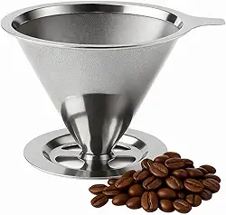 Coador Filtro de Café 103 Inox Reutilizável Premium – Peneira Aço Inoxidável Sem Papel, Durável e Ecológico, Ideal para Cafeteiras e Coados Artesanais