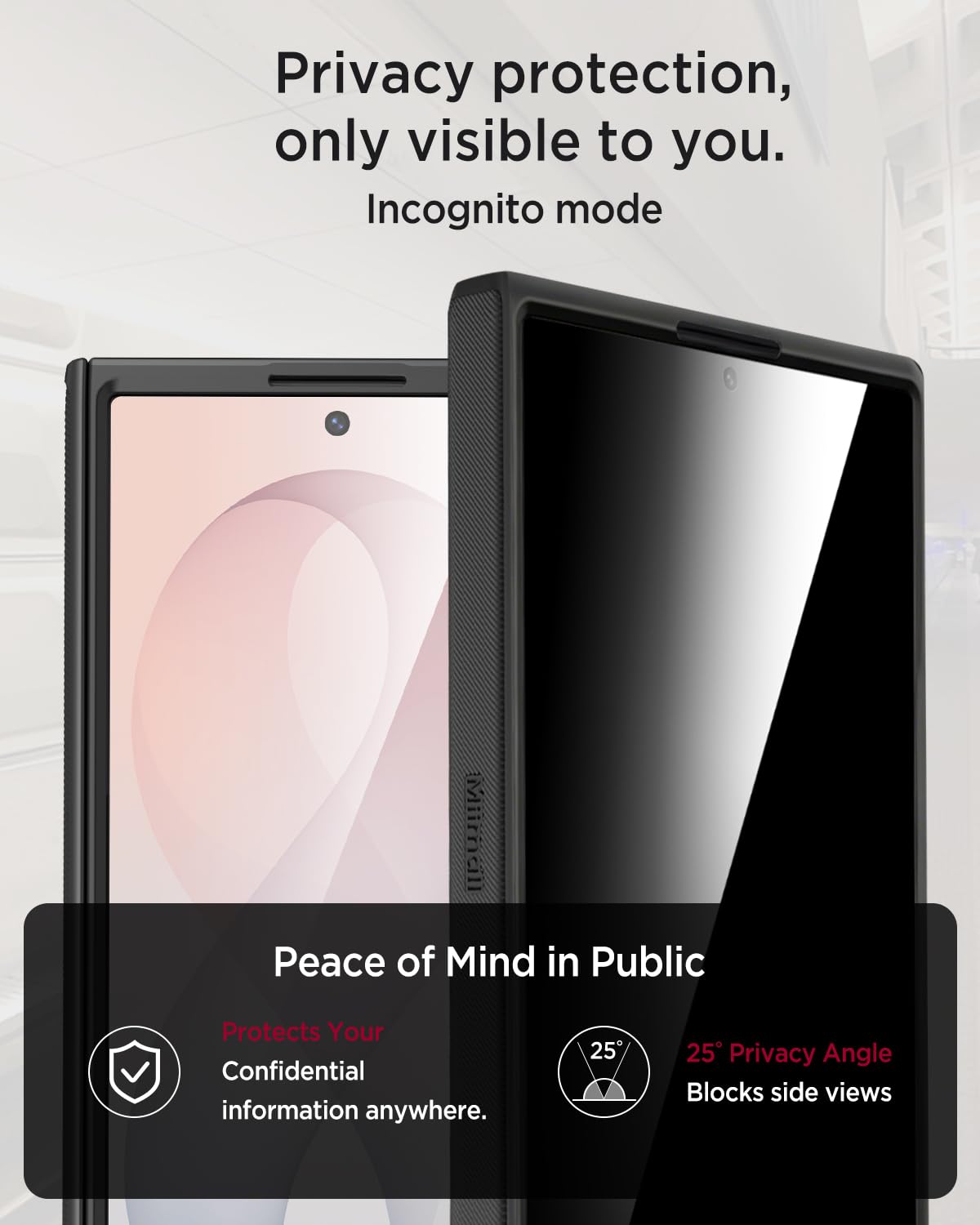 Miimall Etui do Samsung Galaxy Z Fold 8 Ultra z ochroną przed wzrokiem i zabezpieczeniem przed spojrzeniami i mag-Safe, odporne na zarysowania, uderzenia, pełna ochrona, smukłe, lekkie, cienkie etui