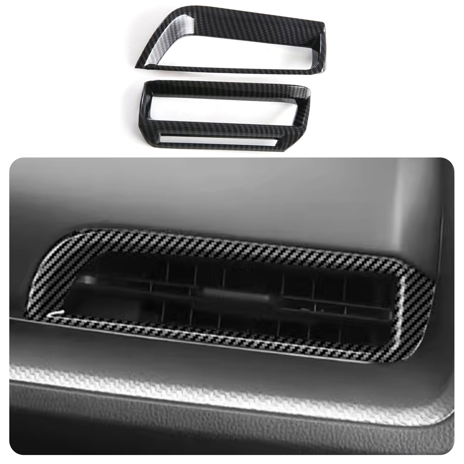 KELEIMAI Car Accessories Fit for Toyota New Prius 2023 2024 2025 2026 Side Dashboard A/C Conditioner Air Vents Outlet Cover Trim Frame (Carbon Fiber