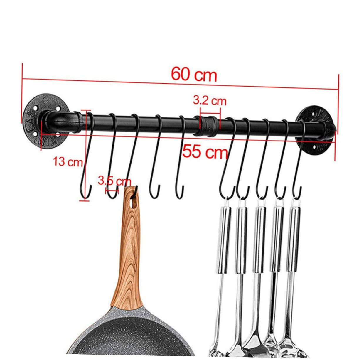 Rejilla Para Tapas De Ollas De Pared Estante Para Ollas De Hierro Organizador De Colgante Para Cocina
