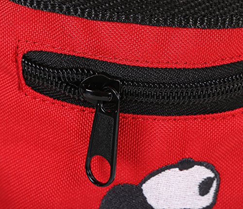 Amc Rock Climbing Panda Embroidered Chalk Bag With Zipper Pocket (Red, 6 Inches X 4 Inches) #TOP3