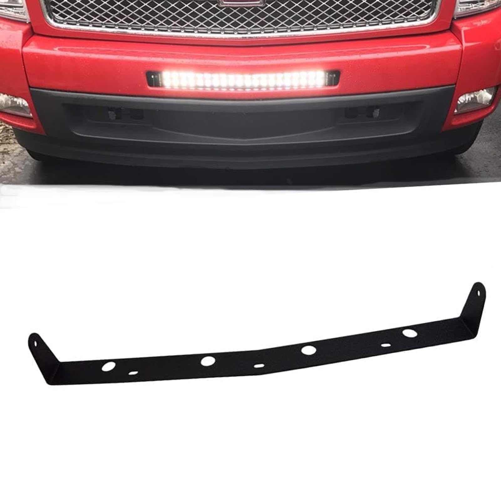 Front Hidden Lower Bumper 22 inch LED Light Bar Mounting Bracket Compatible with 2007-2013 Chevy Silverado 1500 and 2007-2010 Silverado 2500 3500 HD
