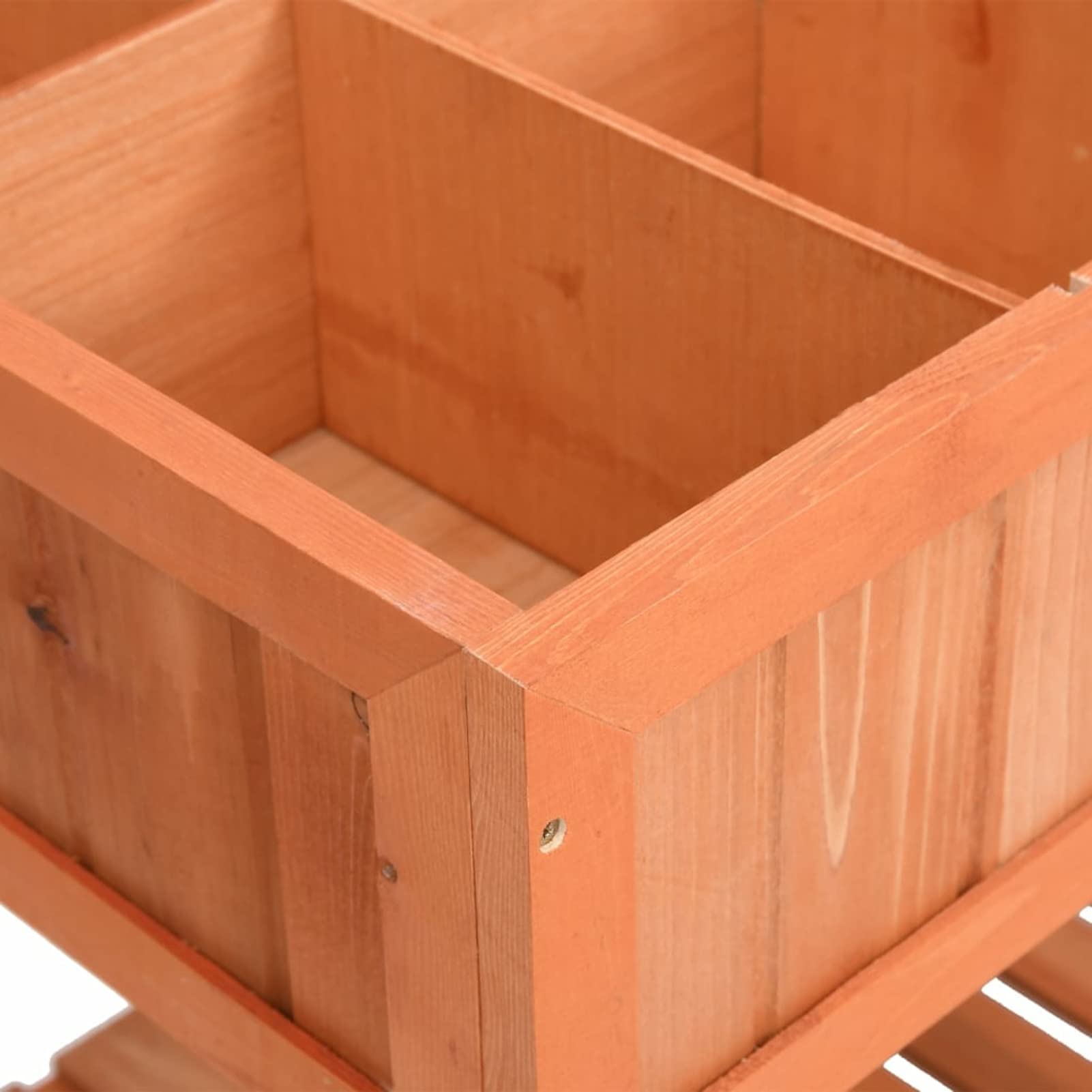 Homgoday Huerto Vertical de Madera Maciza con Divisor de Hierbas - Mesa de Plantas para Hierbas Aromáticas